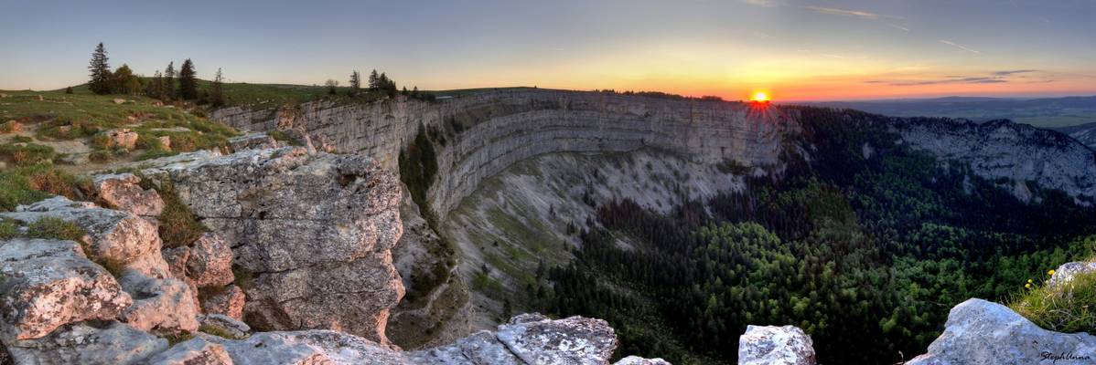 Coucher de soleil au Creux-du-Van