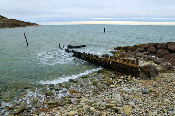 Wooden pier of Castlehaven Retreat, Isle of Wight