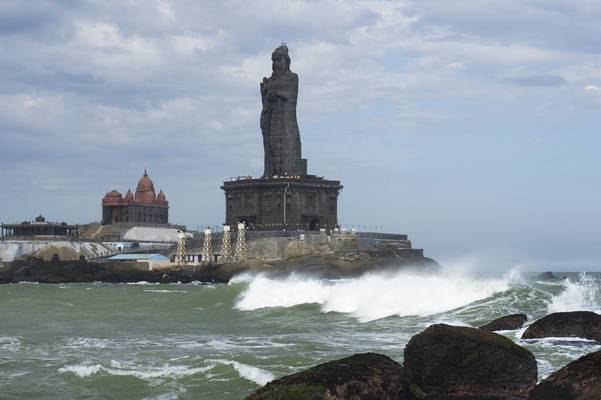 The Thiruvalluvar Statue at southern cape of India