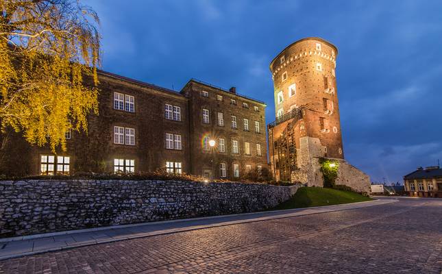Wawel castle at blue hour