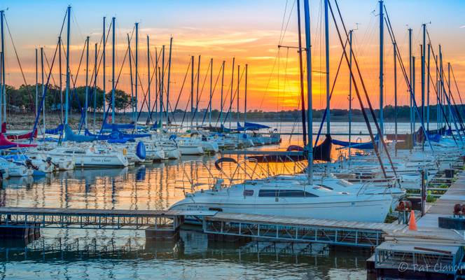 RedBud Marina after the sun had set