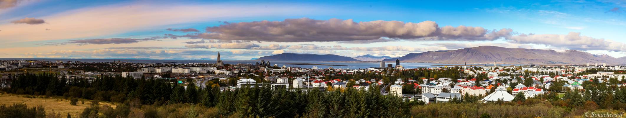 Panorama de Reyjkavik depuis le Perlan