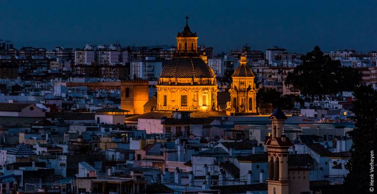 Sevilla at night from Metropol Parasol