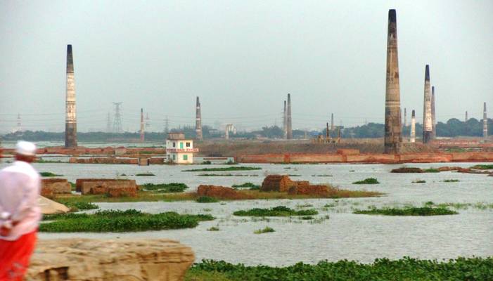 Brick factories in Dhaka