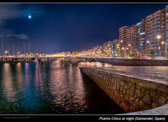 Puerto Chico at night (Santander, Spain)