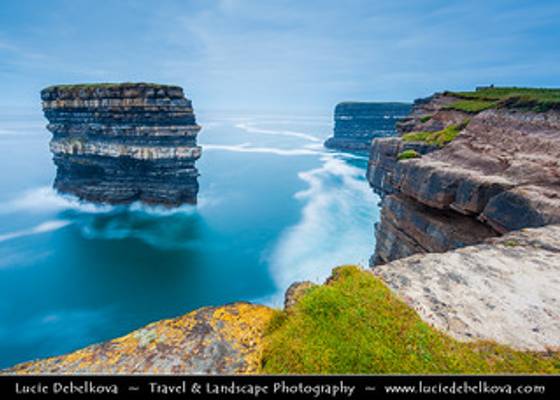 Ireland - Downpatrick Head - High cliffs area along the shore of Atlantic Ocean