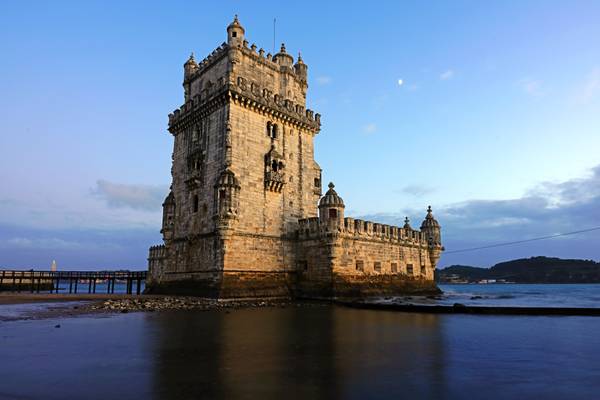 Belém Tower at dusk, Lisbon, Portugal