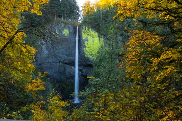 Latourelle Falls, Oregon, in autumn.