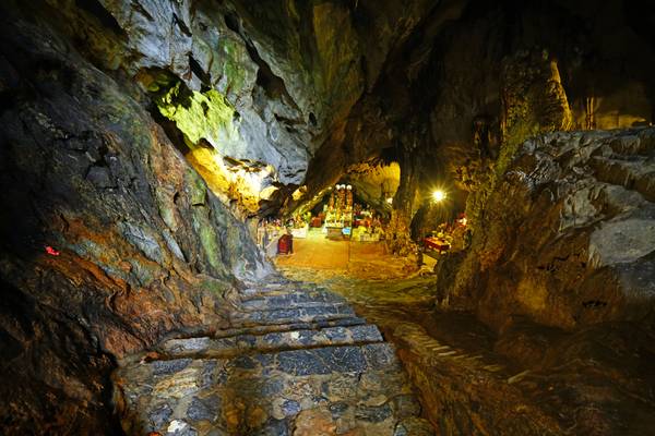 Buddhist temple within Huong Tich Cave, Perfume Pagoda, Vietnam