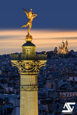 Génie de la liberté & Sacré Coeur