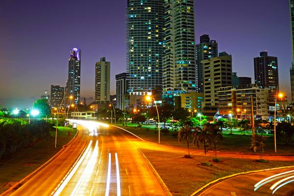 Vibrant Panama City by night