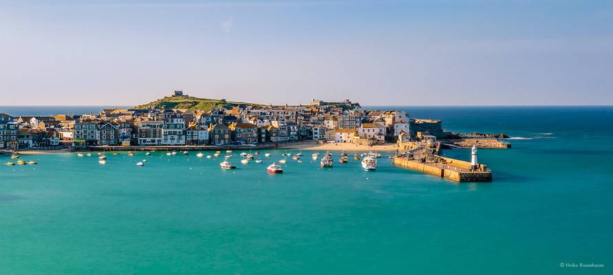 Classic St Ives harbour and town