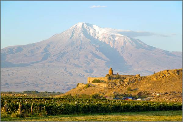 Khor Virap Monastery and Ararat on background