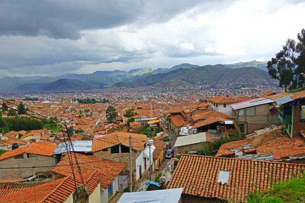 Red roofs of Cuzco