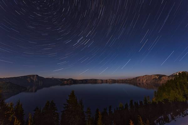 Star Trail over Crater Lake