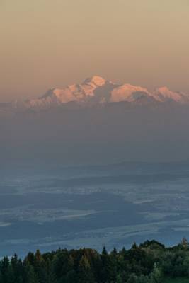 The alps from Le Soliat (Jura)