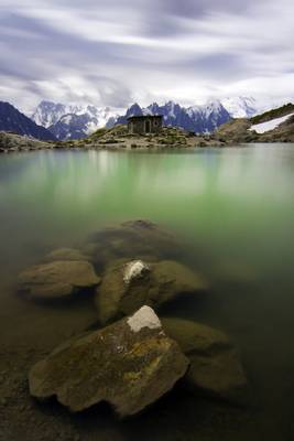 Lac Blanc - vue sur le massif du Mont Blanc
