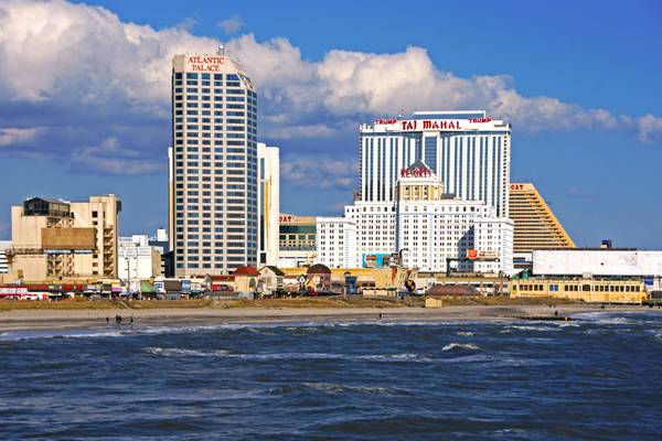 Beautiful day on Atlantic City coast