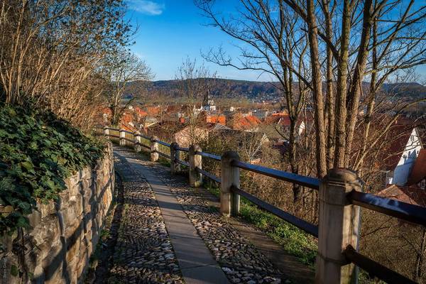 Schloßaufgang in der Abendsonne ...