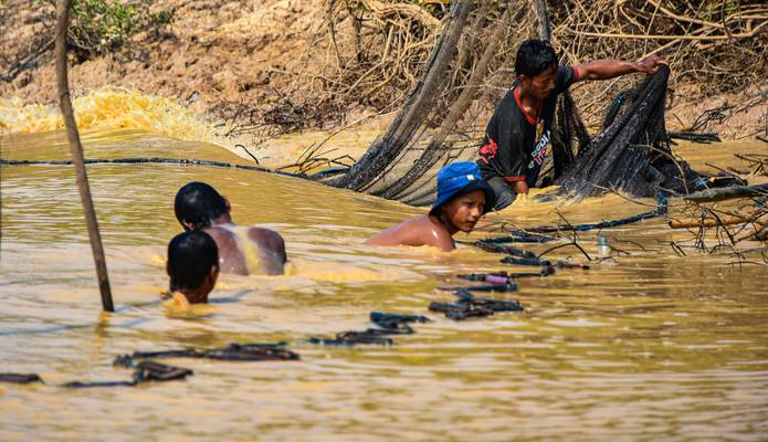 "Shrimp Fishing" * Siem Reap River Cambodia
