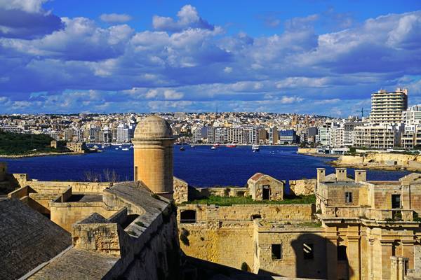 Sliema view from Fort St Elmo, Malta