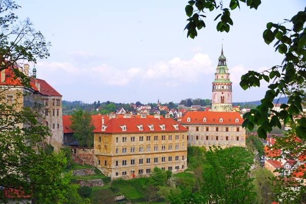 Český Krumlov Castle view from the Garden
