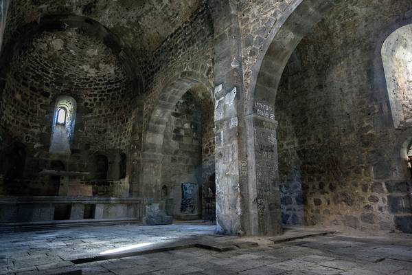 Inside of the abandoned monastery