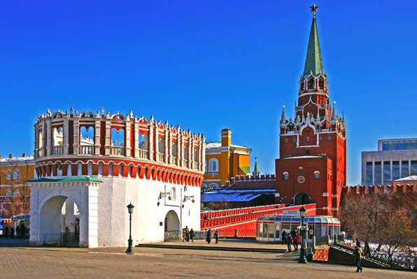 Kutafya & Troitskaya towers of Moscow Kremlin
