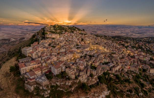 Sunset Assoro Sicily