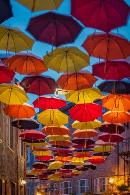 Umbrellas in Old Quebec City