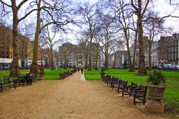 Footpaths of Berkeley Square, London