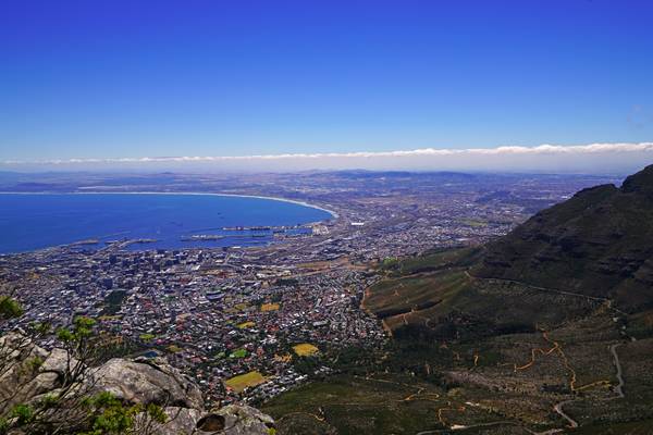 Cape Town panorama from Table Mountain, South Africa