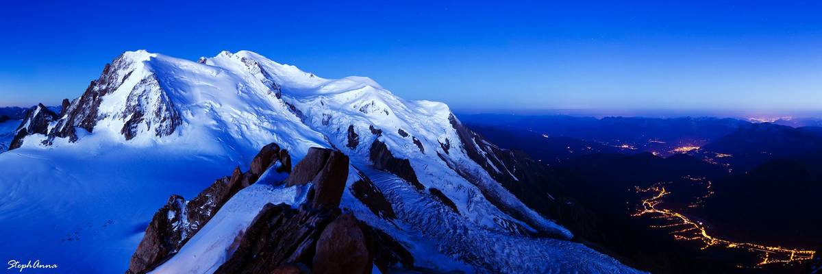 Le Mont Blanc à l'heure bleue