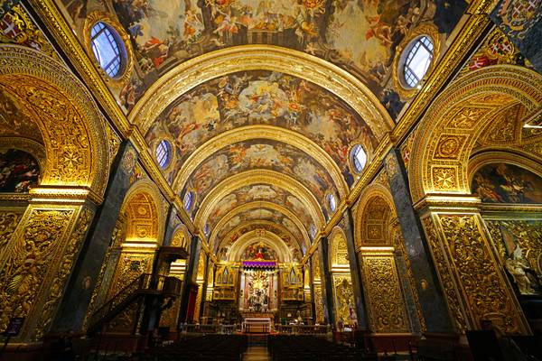 Gorgeous interior of St John, Valletta, Malta