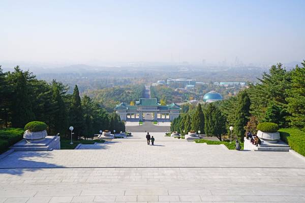 Pyongyang panorama from Revolutionary Martyrs' Cemetery, North Korea