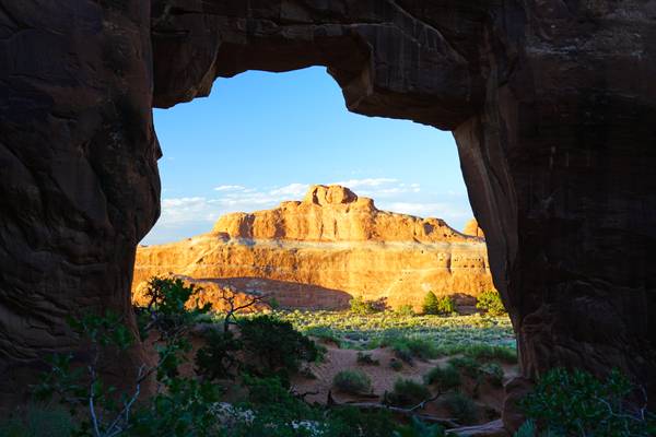 View from under the Pine Tree Arch, Arches NP, Utah