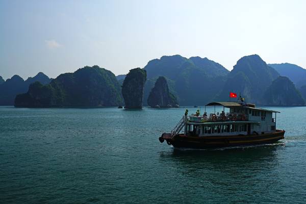 Cruising among the stunning islets, Ha Long Bay, Vietnam