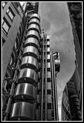 Lloyd's Building with Gherkin in background.