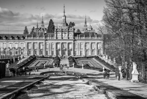 La Granja Royal Palace in winter