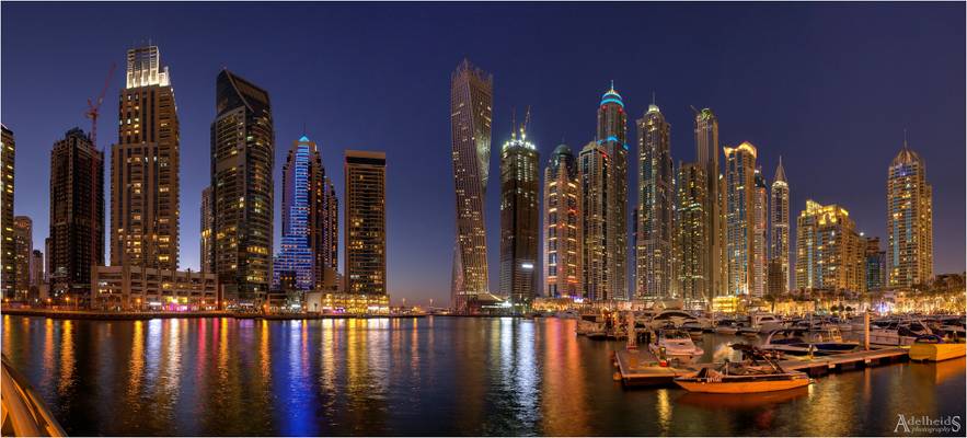 Dubai Marina by night