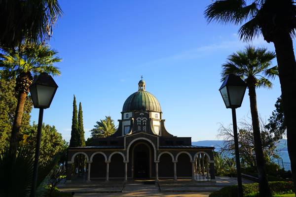 The Beatitude Monastery on the Sea of Galelee, Israel