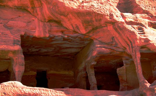 Beduin caves, carved into sandstone
