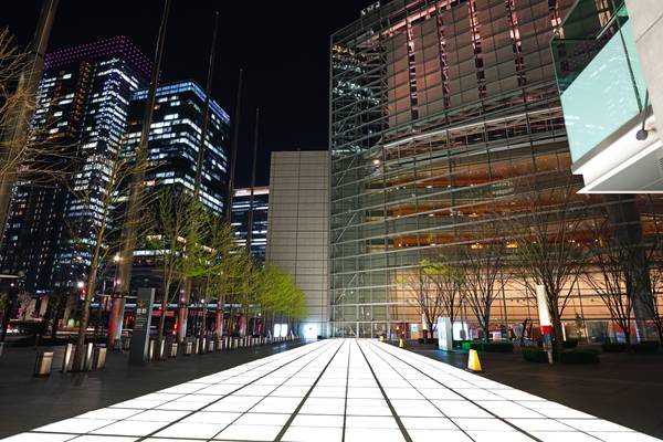 Tokyo by night. Tokyo International Forum, Chiyoda City