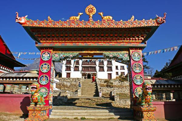 Gate to Tengboche monastery