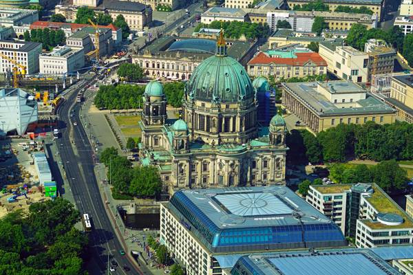 Berlin Cathedral from TV Tower, Germany