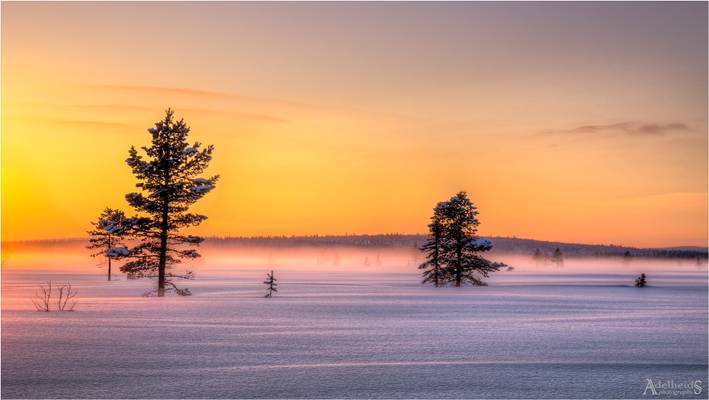 Sunset in Northern Sweden