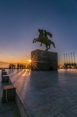 Alexander the great at sunset