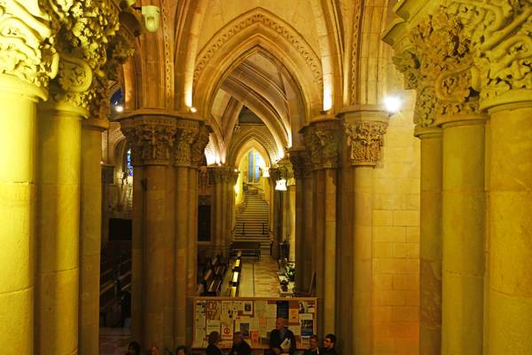 Sagrada Familia. Entrance to the crypt