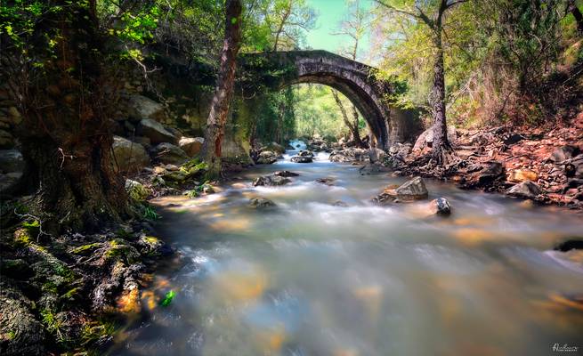 puente sobre el río de la miel.