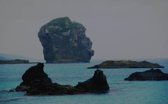 Rock formations at the south coast of Taiwan